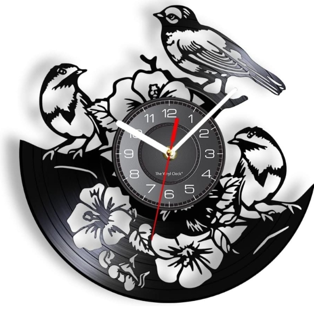 Bird & Flower Wall Clock